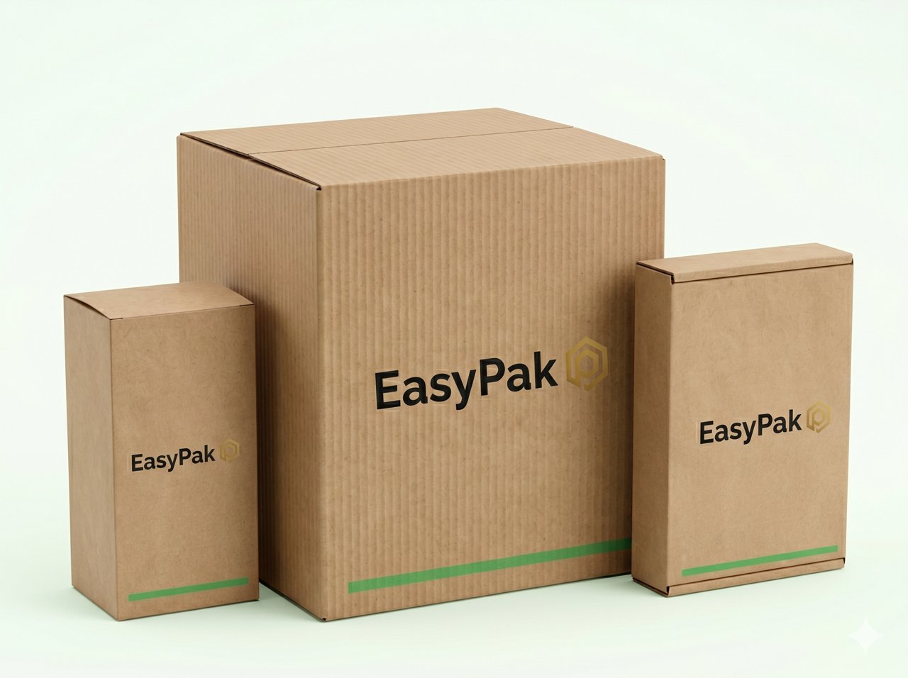 Custom corrugated boxes and folding cartons printed with EasyPak branding